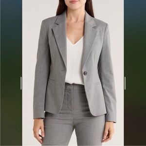 Boss Jia Slim Fit Blazer in Charcoal Size 6